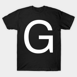 Helvetica G in white T-Shirt